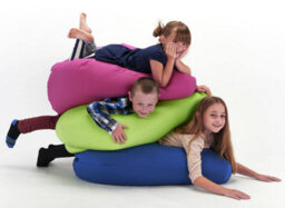 Beautiful Beanbags Kids Highback Beanbag Indoor Or Outdoor Bean Bag For Children Ready Filled  - Black - thumbnail 3