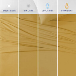 Ameha Ochre Fitted Sheet 40Cm Extra Deep Pocket Bed Sheets Single 91X190Cm, Breathable & Anti Allergic Bedding Sheet - thumbnail 8