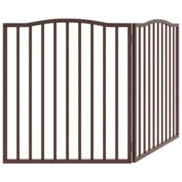 Walplus Brown Oak Dog Gate Foldable 2 Panels 160 Cm Poplar Wood - thumbnail 6