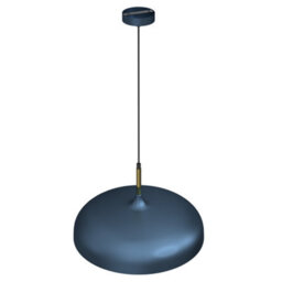 Milagro Lincoln Blue 45Cm Pendant Lamp Stylish Hand Made Scandi Style Lamp With A Golden Finish To The Shade Interior 1Xe27 - thumbnail 5