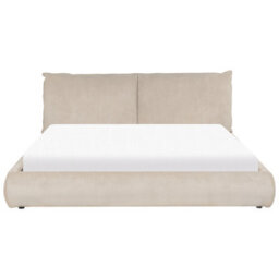 Beliani Waterbed Corduroy Vinay 180 X 200 Cm (Eu Super King) Taupe - thumbnail 7