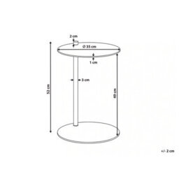 Beliani Minimalist Side Table Kensico Metal Pink - thumbnail 3