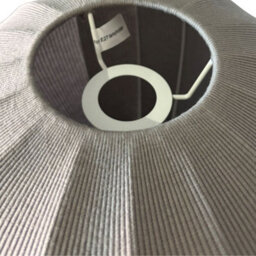 CGC Lighting Cgc Lila Grey Rounded Ribbed Stretch Cotton Fabric Lampshade - thumbnail 7