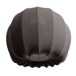 CGC Lighting Cgc Lila Grey Rounded Ribbed Stretch Cotton Fabric Lampshade - thumbnail 8