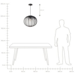 Wyld And Coco Novalux Pendant Lamp Black - Pleated Nylon Shade, Iron Accents, Adjustable Height - thumbnail 8