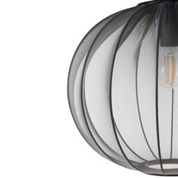 Wyld And Coco Novalux Pendant Lamp Black - Pleated Nylon Shade, Iron Accents, Adjustable Height - thumbnail 6
