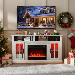 Gainoom 148Cm Grey Fireplace Tv Stand Entertainment Center For 65 Inch Tv - thumbnail 4