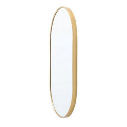 Living And Home Gold Wall Mounted Oval Bathroom Framed Mirror Vanity Mirror W 400 X H 700 mm - thumbnail 4