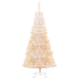 Berkfield Artificial Christmas Tree With Iridescent Tips White 240 Cm Pvc - thumbnail 2