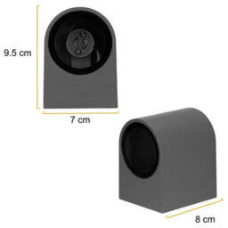 CGC Lighting Cgc Black Up Or Down Gu10 Wall Light Curved Outdoor Garden Ip44 Weatherproof Polycarbonate Outside Door Patio Terrace Wall Lamp - thumbnail 8