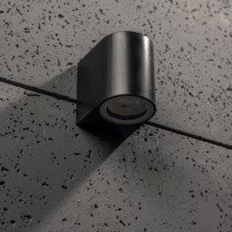 CGC Lighting Cgc Black Up Or Down Gu10 Wall Light Curved Outdoor Garden Ip44 Weatherproof Polycarbonate Outside Door Patio Terrace Wall Lamp - thumbnail 5