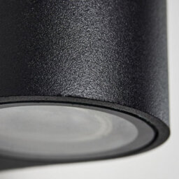 CGC Lighting Cgc Black Up Or Down Gu10 Wall Light Curved Outdoor Garden Ip44 Weatherproof Polycarbonate Outside Door Patio Terrace Wall Lamp - thumbnail 7
