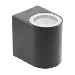 CGC Lighting Cgc Black Up Or Down Gu10 Wall Light Curved Outdoor Garden Ip44 Weatherproof Polycarbonate Outside Door Patio Terrace Wall Lamp - thumbnail 6