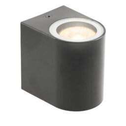 CGC Lighting Cgc Black Up Or Down Gu10 Wall Light Curved Outdoor Garden Ip44 Weatherproof Polycarbonate Outside Door Patio Terrace Wall Lamp - thumbnail 2