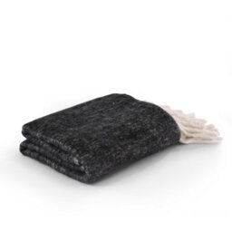 Nevni Mohair Style Light Weight Soft & Cozy Single Cotton Blanket -125 X 150 Cm, Dark Grey - thumbnail 3