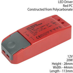 Red 12V Dc 20W Constant Voltage Led Driver / Transformer Light Power Converter - thumbnail 2