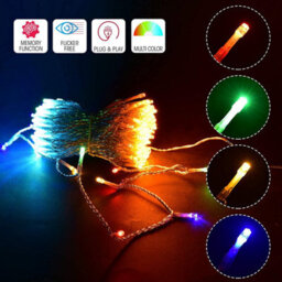 Shatchi 100 Multicolour Leds Multifunction Timer Clear Cable Outdoor String Fairy Lights 10M - thumbnail 2