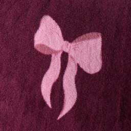 Ohs Bow Cuddle Cushion Soft Fleece Reading Pillow -  Burgundy - thumbnail 4