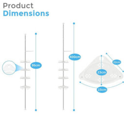 4 Tier Bathroom Wall Corner Shelf Rack - thumbnail 2