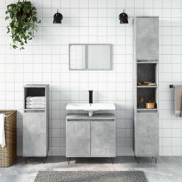 Walplus Bathroom Cabinet Concrete Grey 58X33X60 Cm Engineered Wood - thumbnail 1