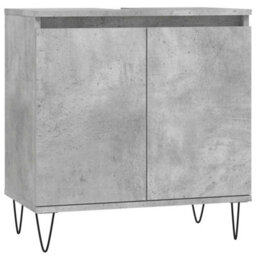 Walplus Bathroom Cabinet Concrete Grey 58X33X60 Cm Engineered Wood - thumbnail 2