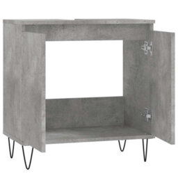 Walplus Bathroom Cabinet Concrete Grey 58X33X60 Cm Engineered Wood - thumbnail 5