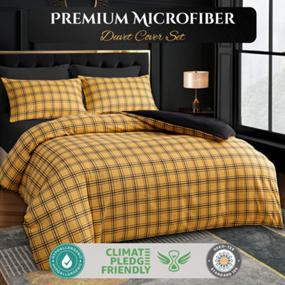 Lazzaro Luxury Microfiber Double Duvet Cover Set Durable Ultrasoft Bedding Sets With Zipper Closure - image 1