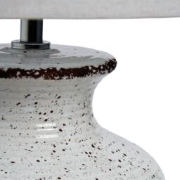 Inlight Capan Crackled Round Matt Natural Distressed Effect Table Lamp - thumbnail 5