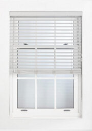 Furnished Faux Wood Venetian Blinds - Grey 50mm Slats Trimmable Blinds For Windows And Doors  (W)75Cm (L)150Cm - thumbnail 2