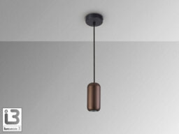 Luminosa Lighting Luminosa Nimes Slim Pendant Ceiling Light Black, Brown 1Xgu10 - Uk Stock - thumbnail 4