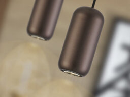 Luminosa Lighting Luminosa Nimes Slim Pendant Ceiling Light Black, Brown 1Xgu10 - Uk Stock - thumbnail 3