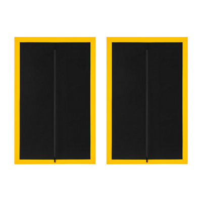SolaDirect 2 X Dust Door With Zip 110 X 220 Cm - Dust-Barrier Doorway Curtain - Double-Sided Zip - Tape-Mount - Trim To Fit - Reusable Fabric - image 1