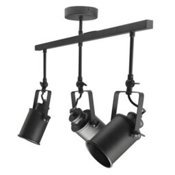 Long Life Lamps Company Industrial Retro Gu10 Ceiling Spotlight Bar 3 Lamp Black Metal Adjustable Track Light Fitting M0054 - thumbnail 5