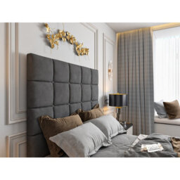 Luther Upholstered  Grey Tv Bed Frame - thumbnail 3