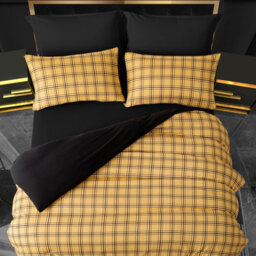 Pamposh Grace Double Duvet Set Premium Microfiber Reversible Duvet Cover Double 3 Pcs Ultrasoft Hypoallergenic With Zipper Closure - thumbnail 3
