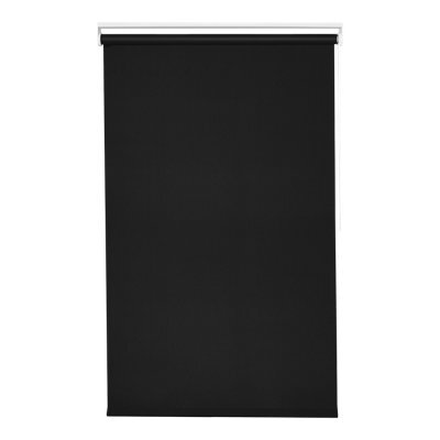 GoodHome Boreas Corded Black Blackout Roller Blind (W)120Cm (L)180Cm - image 1