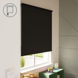GoodHome Boreas Corded Black Blackout Roller Blind (W)120Cm (L)180Cm - thumbnail 6