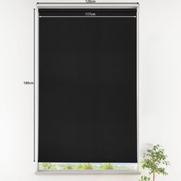 GoodHome Boreas Corded Black Blackout Roller Blind (W)120Cm (L)180Cm - thumbnail 5