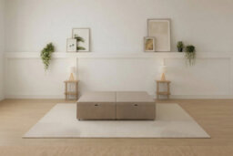 Sloomy Our Ottoman Base Mink Naples With Open End Storage - thumbnail 2