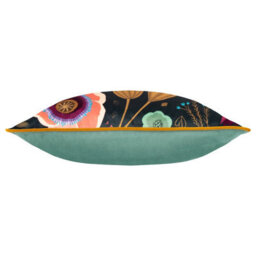 Kate Merritt Bright Blooms Floral Velvet Piped Feather Filled Cushion - thumbnail 3