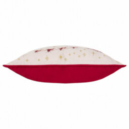 Furn. Cotswold Christmas Embroidered Velvet Polyester Filled Cushion - thumbnail 3