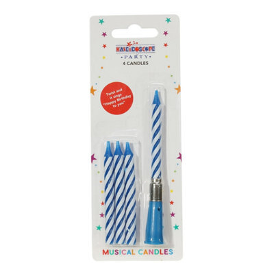 Blue Musical Candle Pack Of 6 Candles And Diffusers - image 1