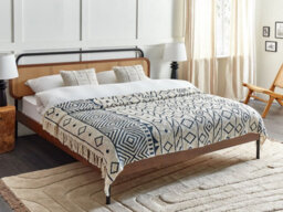 Beliani Blanket Najuy Cotton 200 X 220 Cm Beige - thumbnail 2