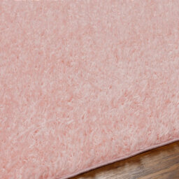 Livabliss Moda Shaggy-Solid Color Pink Plush Soft Pile Living Bedroom Rug 160 X 213 Cm Easy Care, Non Shedding - thumbnail 3