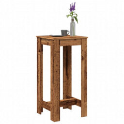Berkfield Bar Table Old Wood 51X50X103.5 Cm Engineered Wood - thumbnail 1