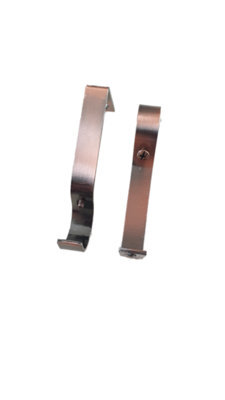 2X Copper Colour Heavy Duty Metal Curtain Pole Brackets 19mm Wall Support By Homeelabador - image 1