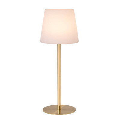 Lucide Tyon Led Outdoor Rechargeable Table Lamp Matt Gold - image 1