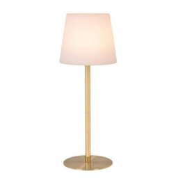Lucide Tyon Led Outdoor Rechargeable Table Lamp Matt Gold