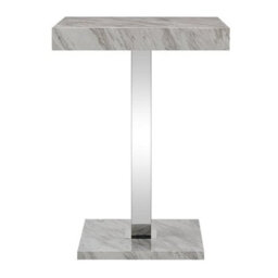 Furniture in Fashion Topaz High Gloss Bar Table Square In Magnesia Marble Effect - thumbnail 5