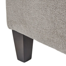 Wyld Haus Waterbury Taupe Upholstered Ottoman With Wooden Tapered Legs 820X820X380mm - thumbnail 4